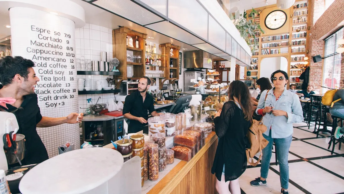 Café chaleureux et accueillant